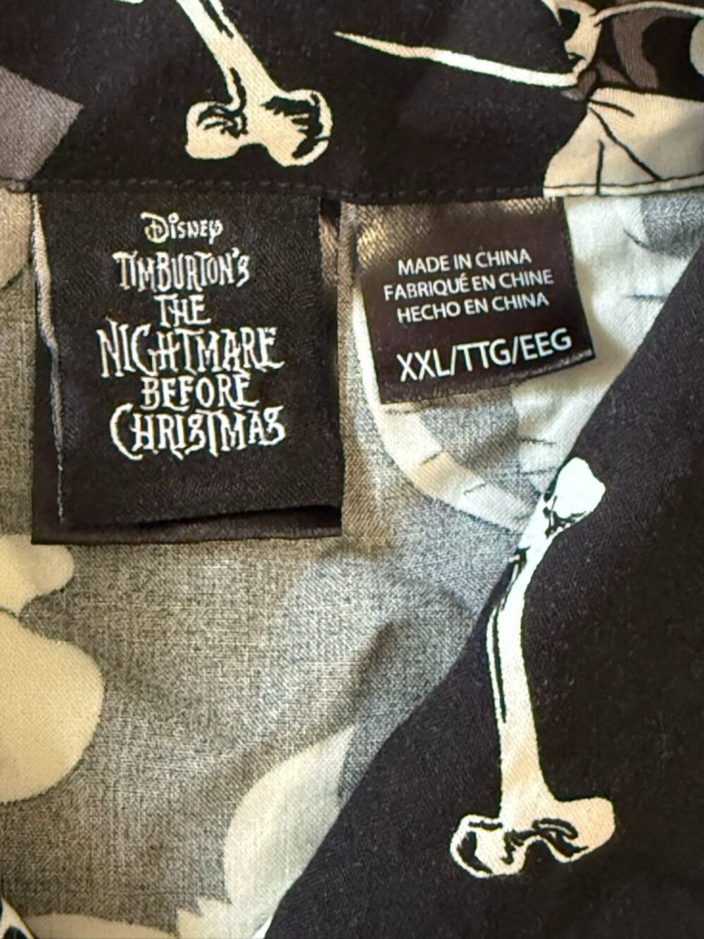 Disney Nightmare Before Christmas Jack Skellington Button Up Shirt XXL - Picture 4 of 4